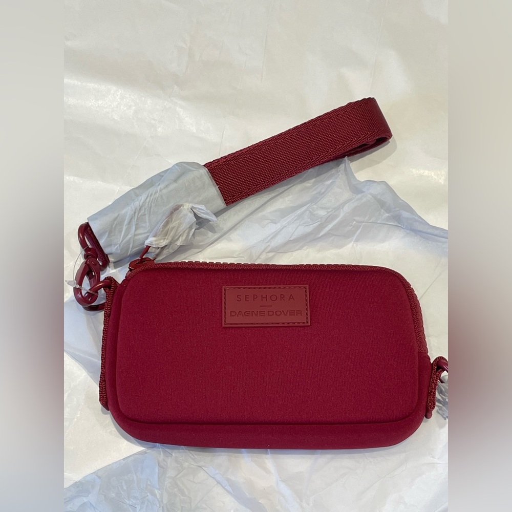 Sephora x Dagne Dover Mara Phone Sling Burgundy Maroon Wine NWT - Picture 8 of 14